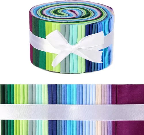 Miniatura 10 de Jelly Rolls de 40 piezas, tiras de tela para acolchar, tela para patchwork, tela de algodón acolchado, patchwork para manualidades