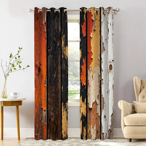 Miniatura 52 de Shrahala Floral Abstract Design Blackout Curtain Tiers, Minimalist Flower Illustration Kitchen Valance Light Blocking Tier Drapes with Rod Pocket, 2