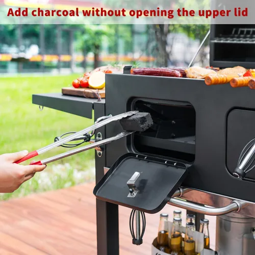 Miniatura 5 de Kendane Parrilla de carbón para barbacoa al aire libre, área de cocina extra grande de 794 pulgadas cuadradas con dos bandejas de carbón