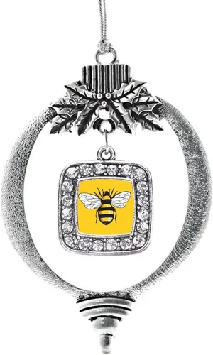 Miniatura 72 de Inspired Silver - Nana púrpura - Adorno de Navidad plateado - Adorno cuadrado para árbol de Navidad con circonita cúbica - Decoración colgante