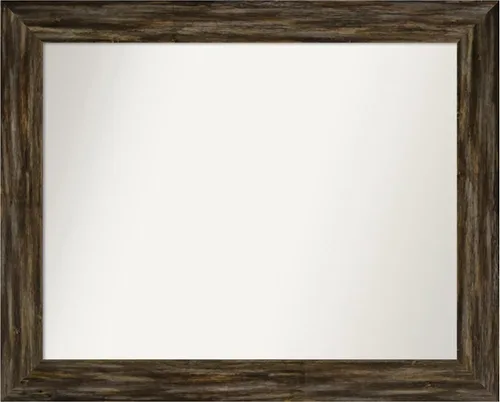 Miniatura 184 de Amanti Art Espejo de baño marrón para sobre el fregadero, 25 x 25 pulgadas, hecho a medida, espejo de tocador cuadrado marrón medio, marco de madera