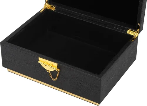 Miniatura 5 de HofferRuffer Elegante Caja Decorativa de Cuero Sintético, Organizador de Caja de Joyería de Almacenamiento, Soporte Organizador de Cosméticos Grande
