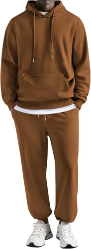 Miniatura 49 de COOFANDY Conjunto deportivo de 2 piezas para hombre, conjunto deportivo casual con capucha