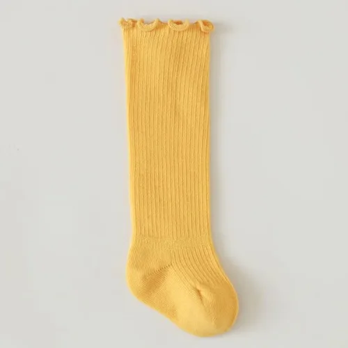 Miniatura 8 de QandSweet Calcetines altos hasta la rodilla para bebé, recién nacido, sin costuras, para niñas pequeñas, con lazo grande, de algodón