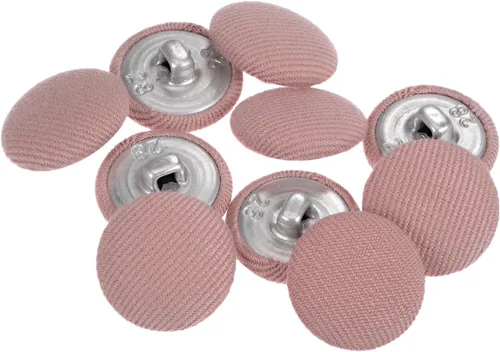 Miniatura 36 de HARFINGTON 10 botones de tela de 24L cubiertos de tela de 0.59 pulgadas, vástago de metal, botones de costura redondos para trajes, blusas de Azul