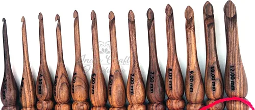 Miniatura 4 de Ganchos de ganchillo de madera tallados a mano, mango de palisandro, gancho de ganchillo de punto, aguja de tejer, hilo de tejer, el mejor regalo