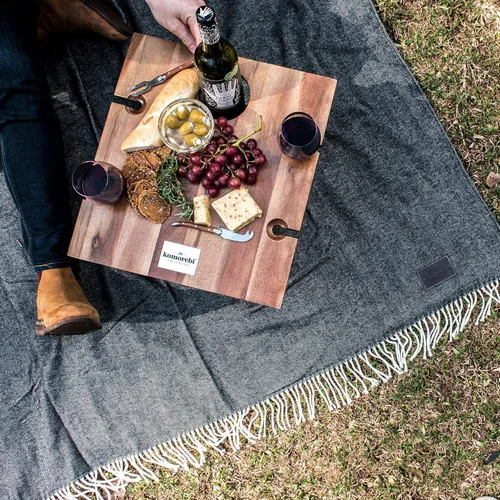 Miniatura 8 de Komorebi Manta de picnic extragrande – 78 x 59 pulgadas – Manta impermeable para exteriores, plegable y portátil a prueba de arena – Tapete de viaje