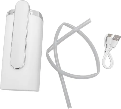 SIXRUN Dispensador de agua eléctrico plegable de 5 galones, dispensador de agua eléctrico recargable con cable de carga de manguera suave de silicona