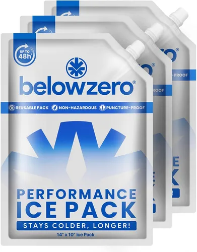 Miniatura 12 de Below Zero Paquetes de hielo reutilizables para enfriadores – Bloques de hielo más fríos de larga duración, paquetes de congelador a prueba de fugas