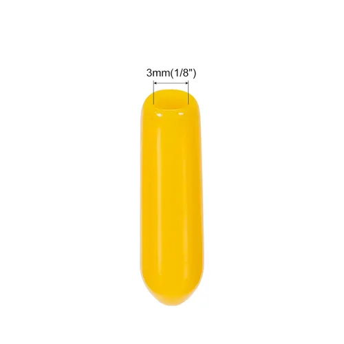 Miniatura 2 de MECCANIXITY 100 tapas de goma de 1/8 de pulgada (0.118 in), protector de rosca de vinilo de PVC, tapas redondas de alambre para perno de tornillo