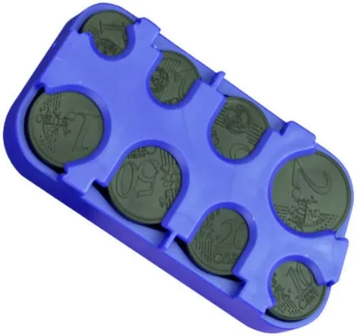 Miniatura 9 de anso Euro Coin Holder Case Money Storage Box Wallet Organizer (negro)