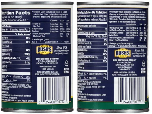 Bush's Best Paquete variado de frijoles horneados dorados y frijoles blancos Hominy de 1 CT