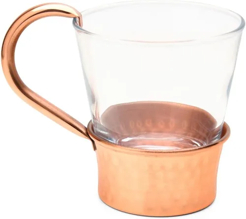 Miniatura 8 de Advanced Mixology Tazas de mula turca Juego de 4 Base de cobre 100% puro y vidrio Grado alimenticio Acabado martillado