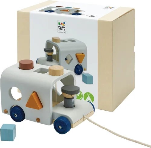 Miniatura 11 de PlanToys® Erizo de madera Juguete Montessori para niños pequeños Juguete para caminar con sonido, aprendizaje temprano, equilibrio y Erizo Pull