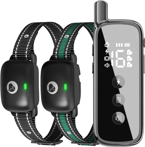 Miniatura 7 de Collar de choque para perro, collar de entrenamiento para perros con control remoto para perros pequeños, medianos y grandes, collar electrónico