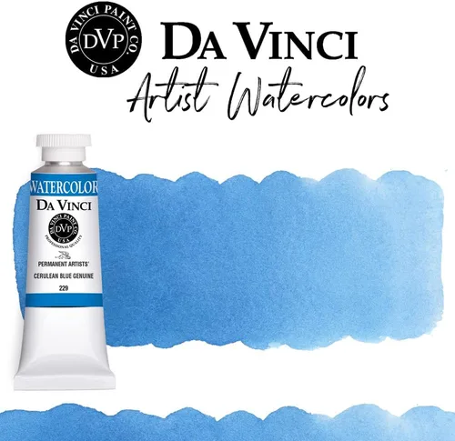 Miniatura 156 de DA VINCI PAINTS Pintura Acuarela Profesional para Artistas, Alizarin Crimson (Quinacridone), 37ml Índigo