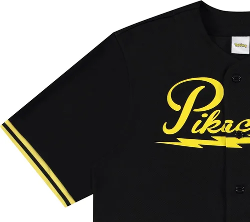Miniatura 3 de Pokemon Camiseta de béisbol Pikachu para hombre, Pikachu Charizard Pokeball de malla con botones