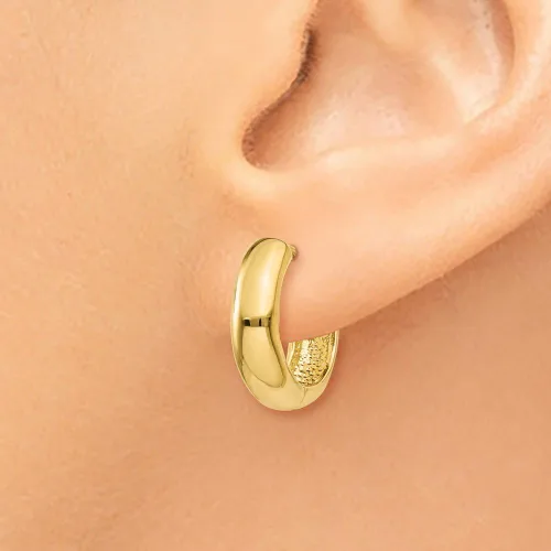 Miniatura 3 de Pendientes de oro amarillo de 14 quilates de 0.433in x 0.197in.