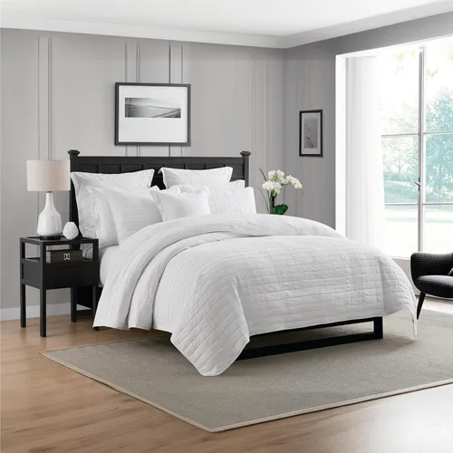 Swift Home Ligero de gran tamaño, ultra suave, lavado con enzimas, textura arrugada, relleno de mezcla de algodón transpirable, juego de colcha de 3