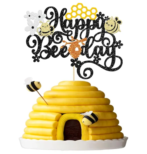 Miniatura 8 de Gyufise 24 adornos para cupcakes de abejorros de abejorro, pequeñas figuritas de abeja, selecciones de cupcakes Oh Babee, decoraciones para pasteles
