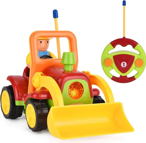 Miniatura 10 de Haktoys Carros de policía y carreras de dibujos animados a control remoto: juguetes RC para niños pequeños niños y niñas - Juego de 2 vehículos