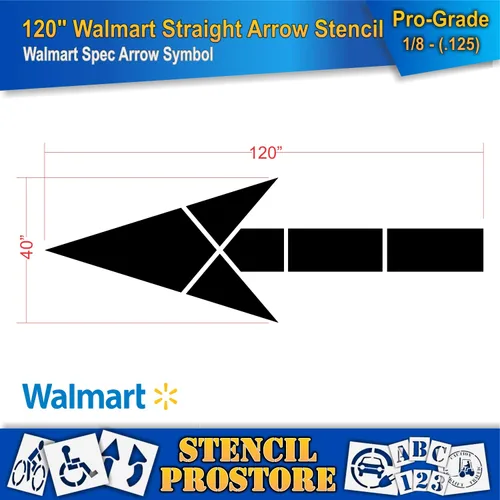 Miniatura 2 de Walmart - Plantillas de flecha recta de 120 pulgadas - 120 x 40 x 1/8 pulgadas (128 mil) - Grado profesional