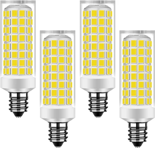 Miniatura 8 de Bombilla LED E11 de 5 W, equivalente a 50 W, luces halógenas de repuesto, mini base de candelabro AC110-130V, sustituye a 75t4q/ev/mc T4/T3 JD e11