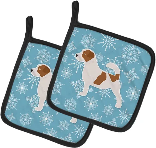 Miniatura 429 de Caroline's Treasures BB3567PTHD - Juego de soportes para ollas de cocina resistentes al calor, almohadillas calientes para cocinar, hornear, Copo