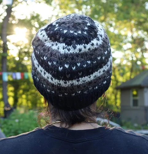 Miniatura 5 de KayJayStyles Nepal Gorro de punto a mano con calavera de lana de esquí