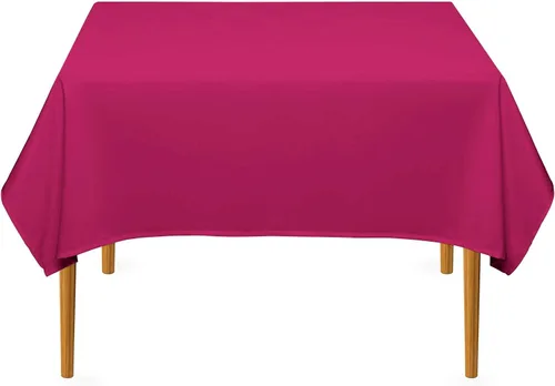 Miniatura 101 de Pomp Mantel Premium de Poliéster de 60" x 84" en Color Amarillo Plátano Tela Fácil de Cuidar, Resistente a Arrugas y Manchas Para Mesa Banana