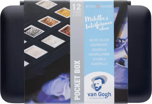 Miniatura 8 de Van Gogh - Juego de pintura para acuarela, lata de metal, 24 mitades 24 General (lata de metal)