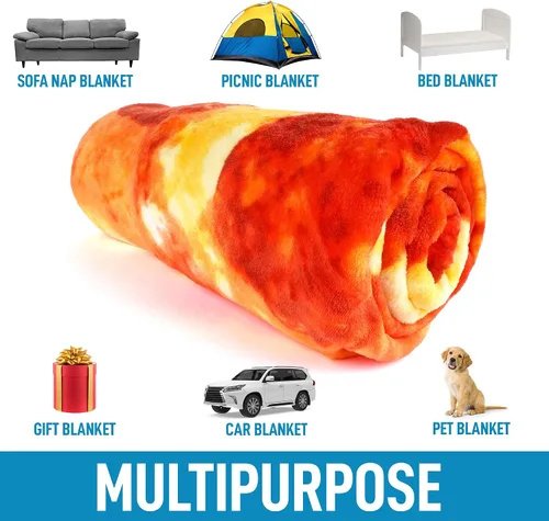 Miniatura 75 de Zulay Kitchen Manta Decorativa de Tortilla Burrito - Manta Gigante de Tortilla de Doble Cara para Adultos y Niños - 285 GSM Manta de Comida Suave