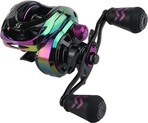 Miniatura 2 de Sougayilang Carretes de Baitcasting - Carrete de Pesca Colorido, Relaciones de Engranajes 8.0:1/7.3:1, 9+1 BB, Sistema de Frenado Magnético B-zurdo