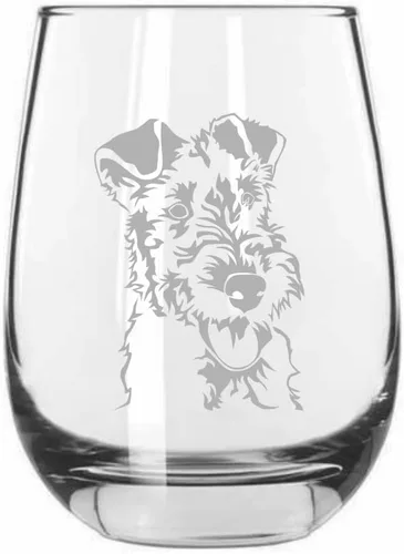 Miniatura 574 de Sakhalin Husky Dog - Copa de vino grabada personalizada de 15.25 onzas sin tallo