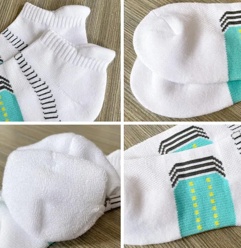 Miniatura 6 de suaskk Calcetines de tobillo para mujer, antiampollas, acolchados, para correr, 5 pares