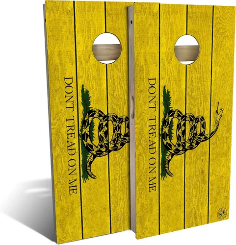 Miniatura 10 de Slick Woody's Tablas de Cornhole de grado profesional – Juego patriótico de lanzamiento de madera maciza de grano de madera maciza de 4 x 2 pies