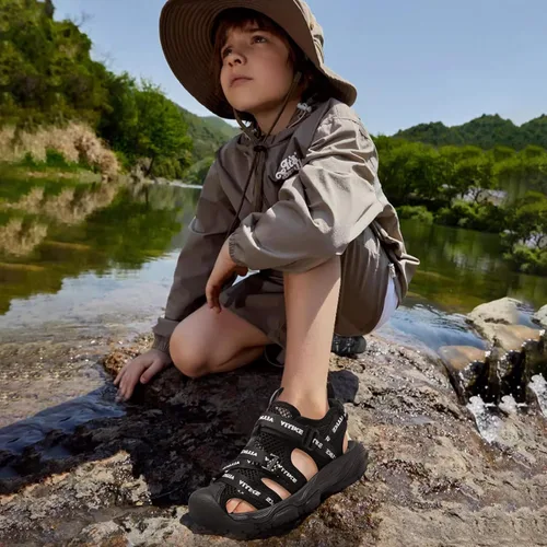 Miniatura 65 de JMFCHI Sandalias deportivas de verano para niños y niñas, sandalias de punta cerrada para exteriores, zapatos atléticos para agua, sandalias