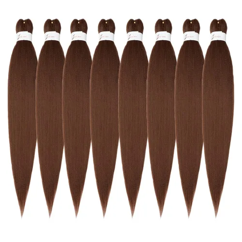 Miniatura 35 de Cabello trenzado preestirado negro natural, cabello largo trenzado de 32 pulgadas, 8 paquetes de extensiones de cabello trenzado profesional
