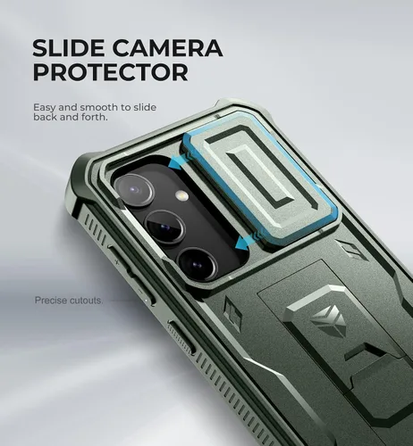 Miniatura 3 de Dexnor Funda para Samsung Galaxy S24 con Cubierta Deslizante Integrada para Cámara y Protector de Pantalla y Soporte, Funda Resistente a los Golpes