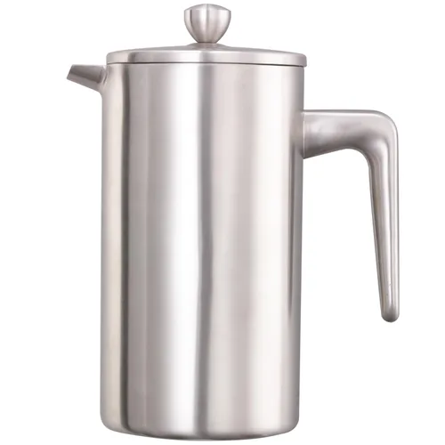 Miniatura 10 de Service Ideas PDWSA350BS Prensa de café de doble pared, acero inoxidable, cepillado, 12 oz. PDWSA350BS in Brushed