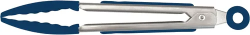 Miniatura 5 de Tovolo Pinzas pequeñas con puntas de silicona de 8.25 pulgadas para servir aperitivos, ensaladas, pinzas de metal de acero inoxidable para cocinar