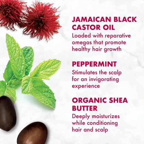 Miniatura 4 de SheaMoisture - Acondicionador sin enjuague, paquete de 3 – Aceite de ricino negro jamaicano para fortalecer y restaurar la fórmula para reparar