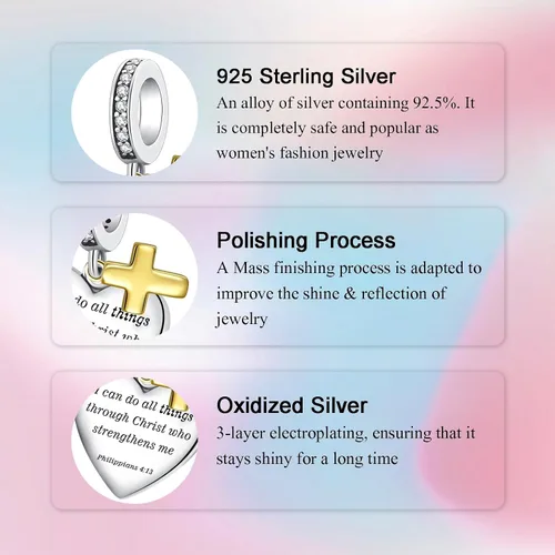 Miniatura 5 de Alstade Dije de cumpleaños de moda con forma de corazón, colgante de plata de ley 925, compatible con pulseras y collar, dije de joyería, regalo
