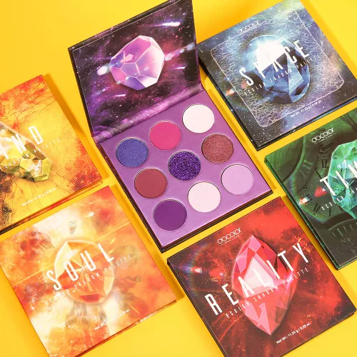 Miniatura 10 de docolor Paleta de sombras de ojos de 54 colores, paleta de sombras de ojos con piedras preciosas altamente pigmentadas, mate, purpurina, brillos