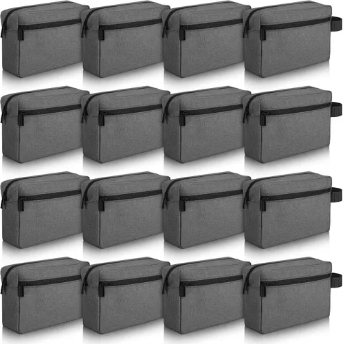 Miniatura 11 de Paterr Neceser de Viaje de 16 Piezas para Mujeres y Hombres, Grande, Resistente al Agua, Bolsa de Afeitar Colgante, Bolsa Cosmética con Asa y Negro