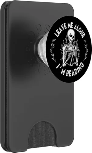Miniatura 7 de Leave Me Alone I'm Reading - Libro de lectura de esqueleto, PopSockets intercambiables PopGrip