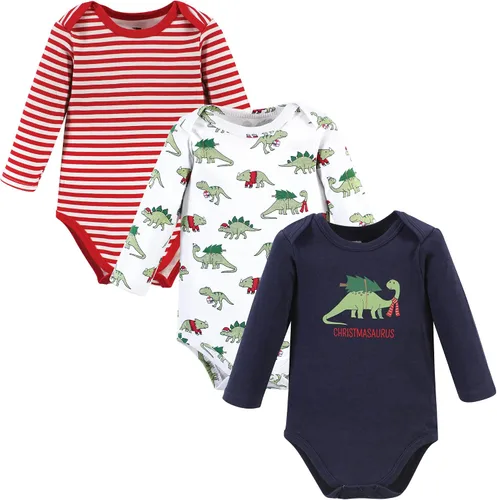 Miniatura 66 de Hudson Baby Body unisex de algodón de manga larga para bebé, leopardo rosa rojo
