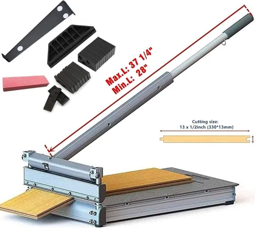 Miniatura 2 de Cortador de piso laminado profesional de 13 pulgadas MC-330 con kit de instalación de piso laminado para piso multicapa, laminado, revestimiento