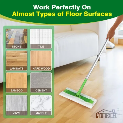 Miniatura 7 de HOMEXCEL Almohadillas de tela para barrido en seco compatibles con Swiffer Sweeper, recambios desechables para trapeador para limpieza y fregado