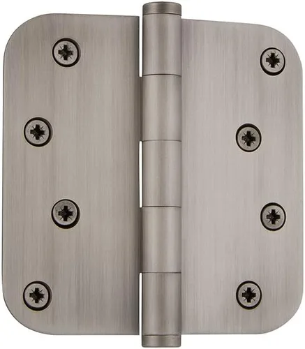 Miniatura 6 de Grandeur Hardware 824304 Bisagra residencial con punta de bellota de 3.5 pulgadas con esquinas de radio de 5/8 pulgadas en peltre antiguo